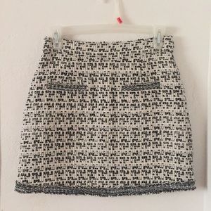Ivory & Black Mini Skirt